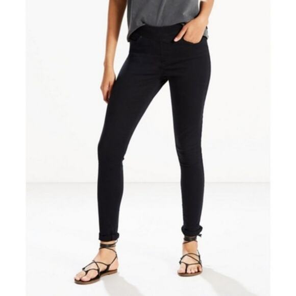 Levi’s Perfectly Slimming Pull-On Black Leggings - Picture 1 of 7